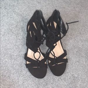 Cute zip up & tie wedges